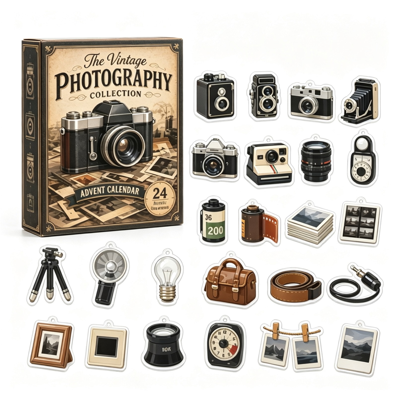 Collectible Vintage Cameras - تقويم عيد الميلاد لعام 2026: مجموعة