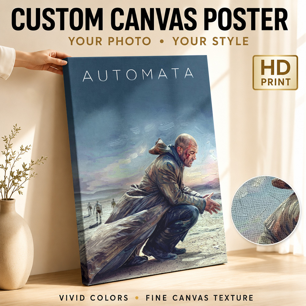 Collectible Vintage Photos - لوحة قماشية مؤطرة لفيلم أوتوماتا، صورة