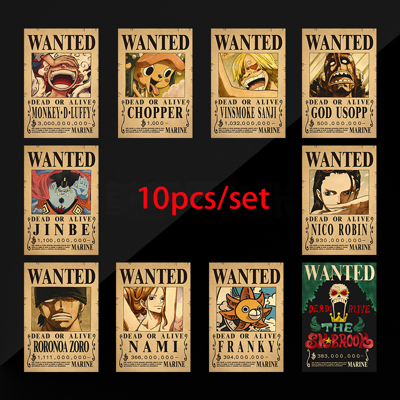 10 قطع ملصقات مطلوبين أنمي ون  - مراجعة Vintage Collectible Toys وسعره