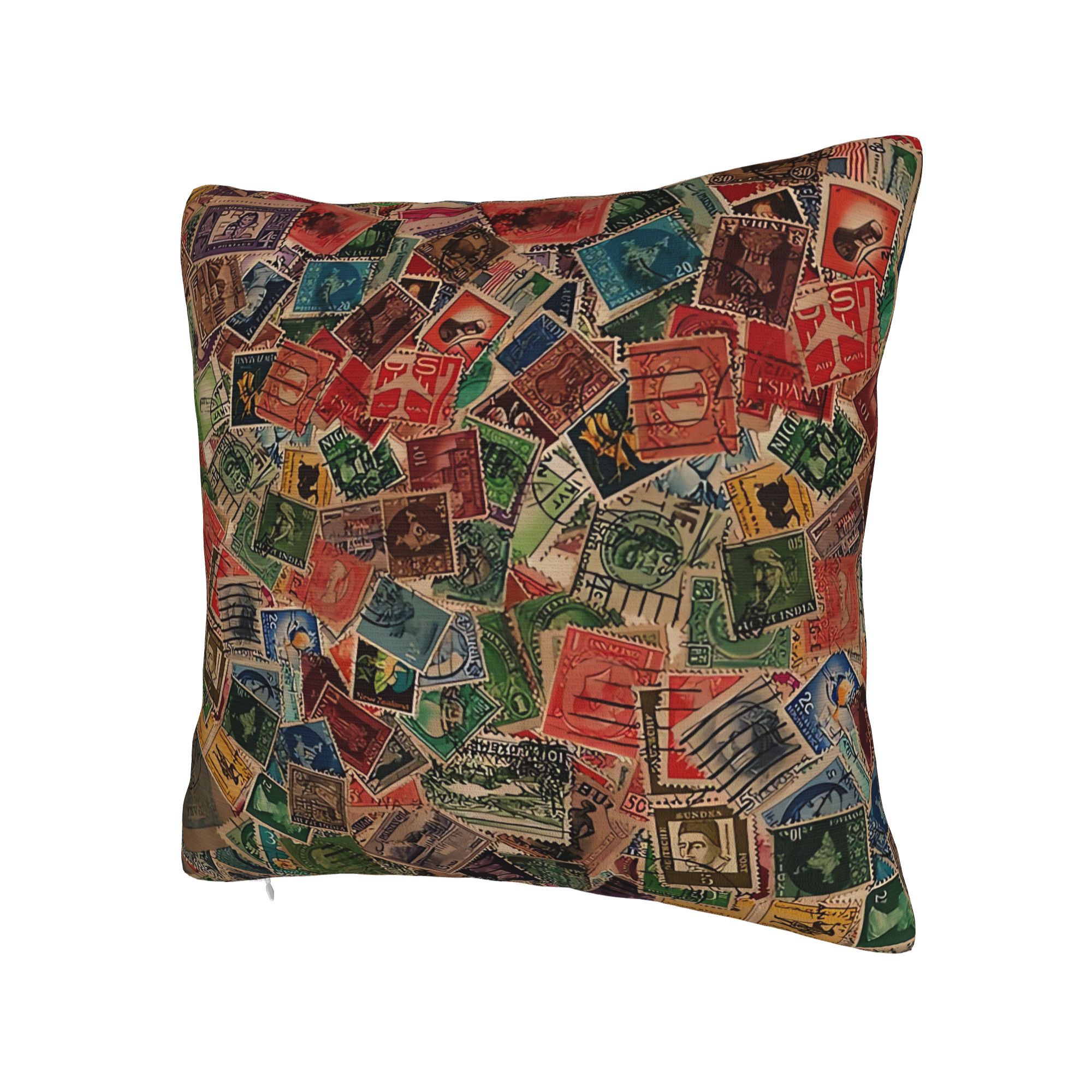 غطاء وسادة أنيق يتميز بمجموعة  - مراجعة Collectible Vintage Postage Stamps وسعره