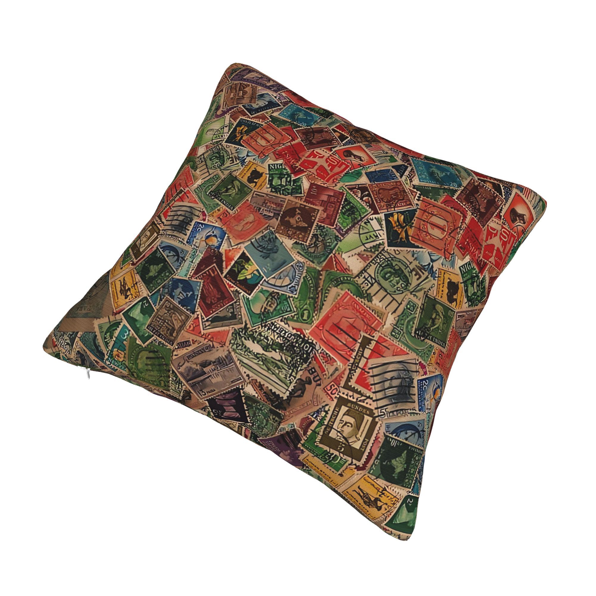 غطاء وسادة أنيق يتميز بمجموعة  - مراجعة Collectible Vintage Postage Stamps وسعره