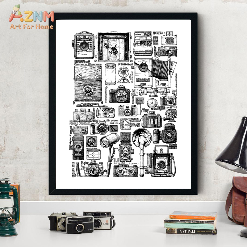 لوحة فنية قماشية من مجموعة AZN - مراجعة Collectible Vintage Cameras وسعره